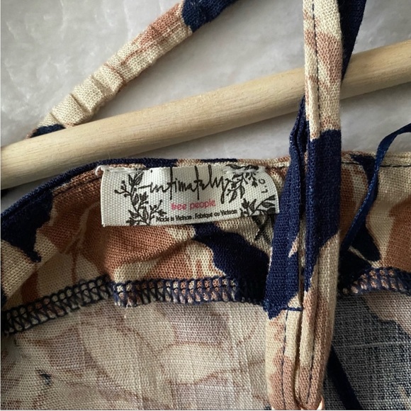 NWT Free People Floral Mini Dress with Cut Out Dress - Picture 8 of 13